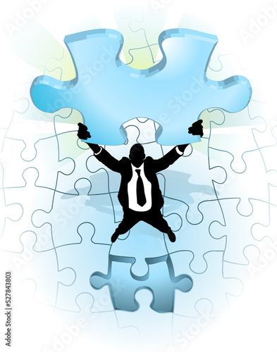 jigsaw business concept ill...
