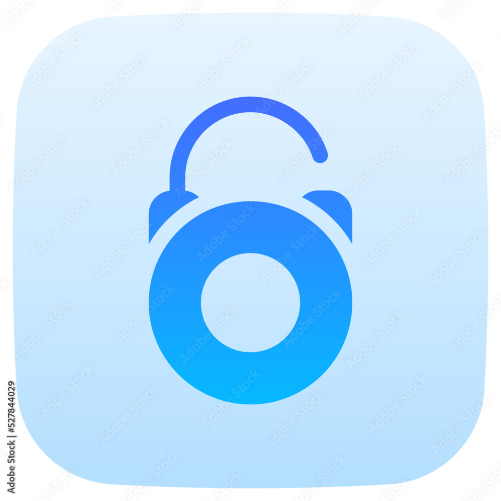 unlock flat gradient icon unlock flat gradient icon