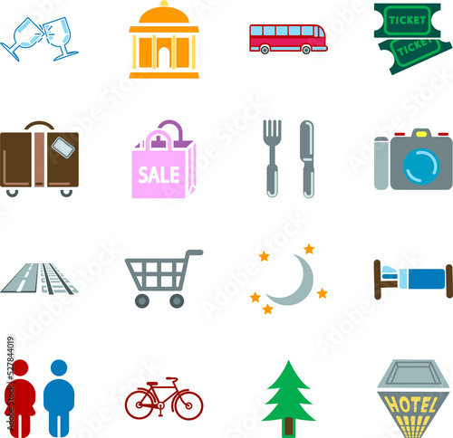 location tourism icons