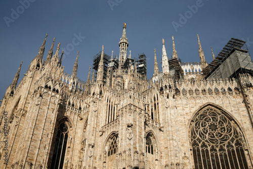Repairs on top of the Milan Duomo.