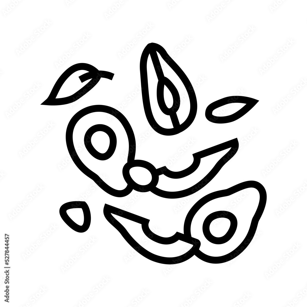 delicious avocado salad line icon vector. delicious avocado salad sign. isolated contour symbol black illustration delicious avocado salad line icon vector. delicious avocado salad sign. isolated contour symbol black illustration
