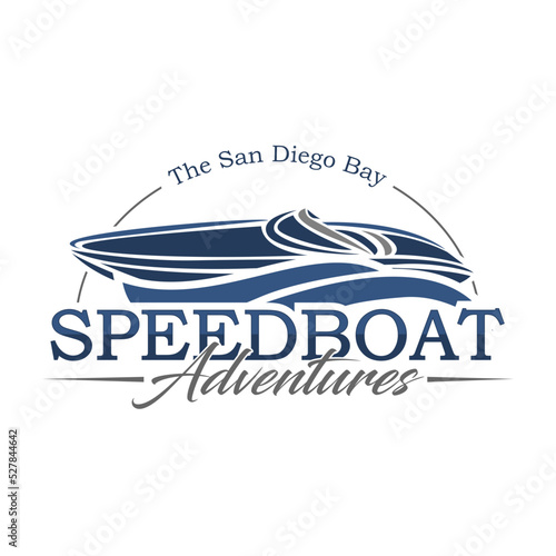 Boat logo design. Yacht, Speed boat and Vacation logo concept. Vector logo template