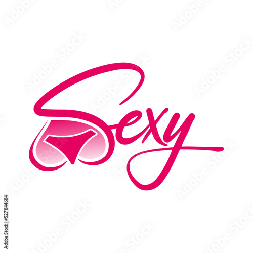 Erotic shop logo design template