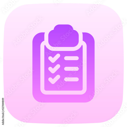 checklist flat gradient icon