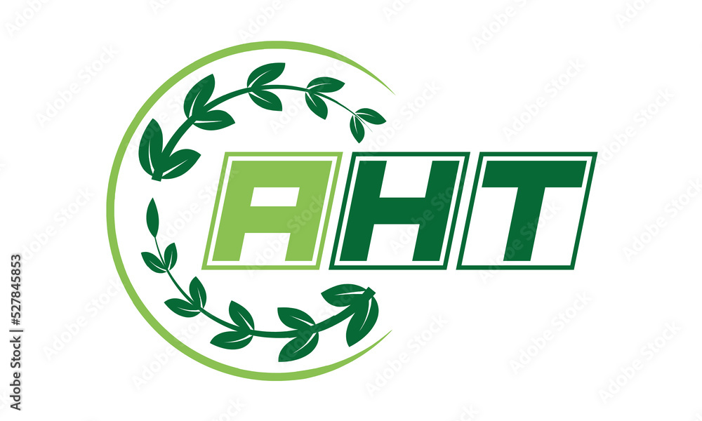 AHT Three-letter natural logo design, vector template. | monogram logo ...