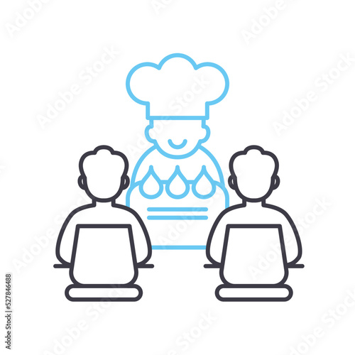 caakery class line icon, outline symbol, vector illustration, concept sign