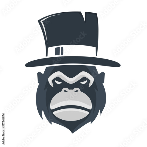 Kingkong magician, gorilla logo. Perfect for game store, game developer, game review blog or vlog channel, game fans or community, etc.