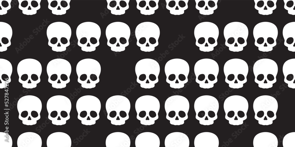 Obraz premium skull seamless pattern Halloween crossbones vector pirate ghost cartoon scarf isolated repeat wallpaper gift wrapping paper tile background doodle illustration symbol clip art design