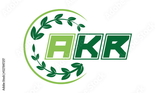 AKR Three-letter natural logo design, vector template. | monogram logo | abstract logo | wordmark logo | font logo | lettermark logo | business logo | brand logo |