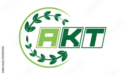 AKT Three-letter natural logo design, vector template. | monogram logo | abstract logo | wordmark logo | font logo | lettermark logo | business logo | brand logo |
