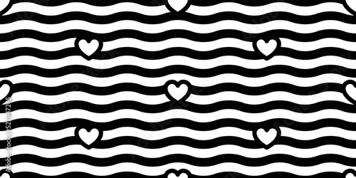 heart seamless pattern valentine vector wave cartoon scarf isolated repeat wallpaper tile background gift wrapping paper illustration doodle design