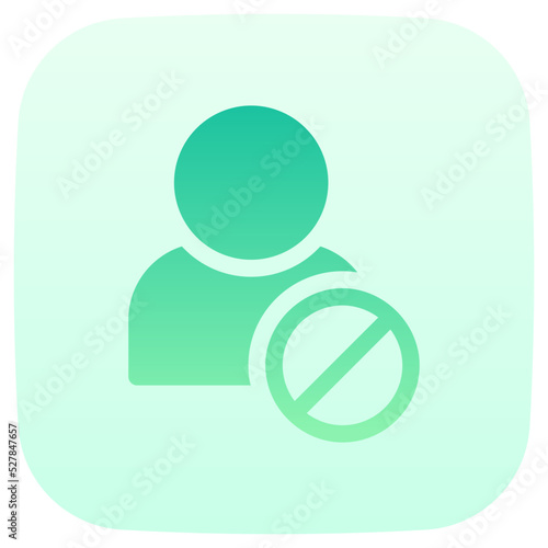 block user flat gradient icon