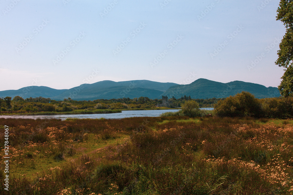 landscape with lake and mountains landscape with lake and mountains