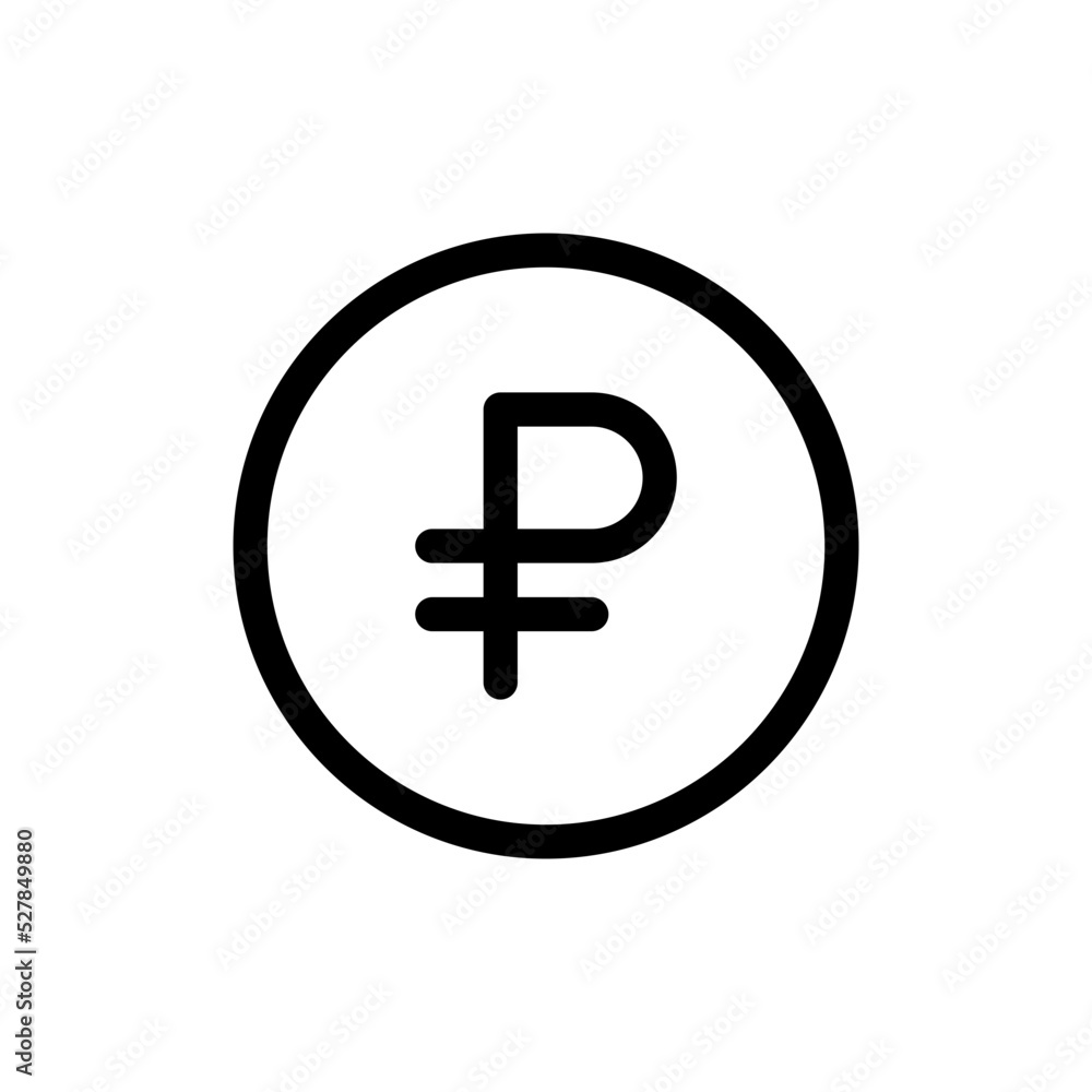 ruble line icon ruble line icon