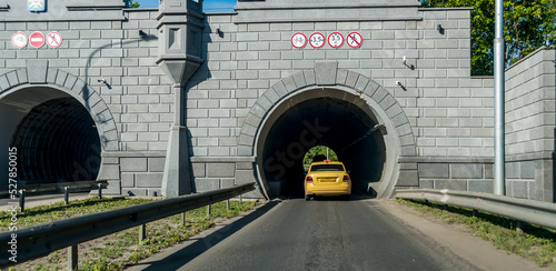 Entrance to the circular tunnel under the road