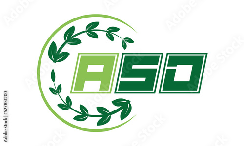 ASD Three-letter natural logo design, vector template. | monogram logo | abstract logo | wordmark logo | font logo | lettermark logo | business logo | brand logo |