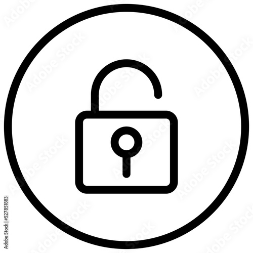 unlock line icon