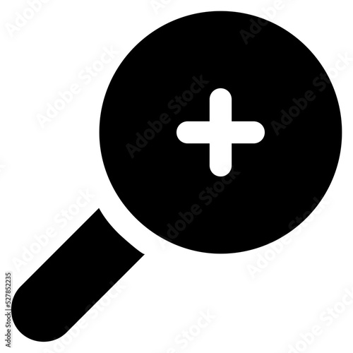 zoom in glyph icon