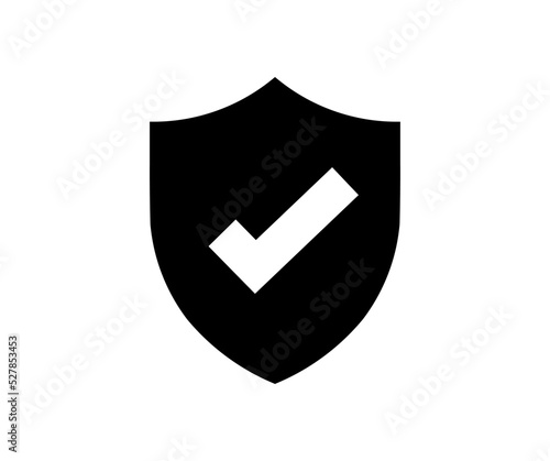 Web Security system abstract technology logo design. Shield check mark. Network tech, digital, protecting business and financial data with virtual network connection vector design and illustration.