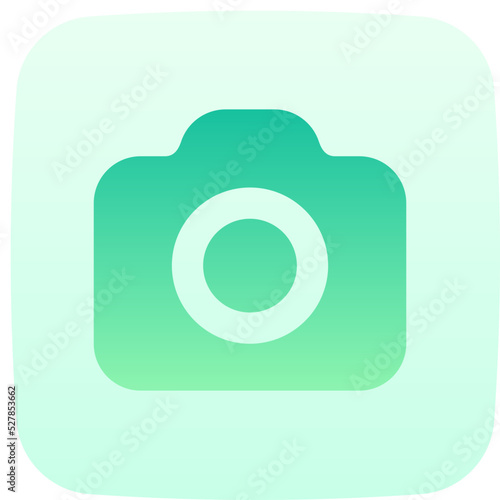 camera flat gradient icon