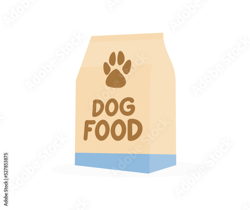 Food for dogs package logo design. Healthy nutrition for pets, Tasty pet food, Dry pet food vector design and illustration.