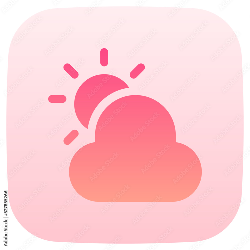 cloud day flat gradient icon cloud day flat gradient icon