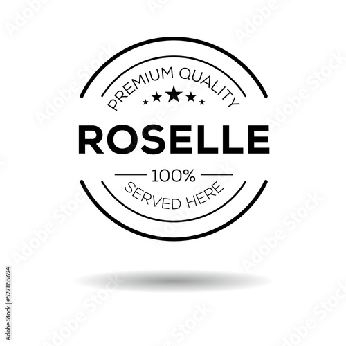 Creative (Roselle) drink, Roselle sticker, vector illustration.