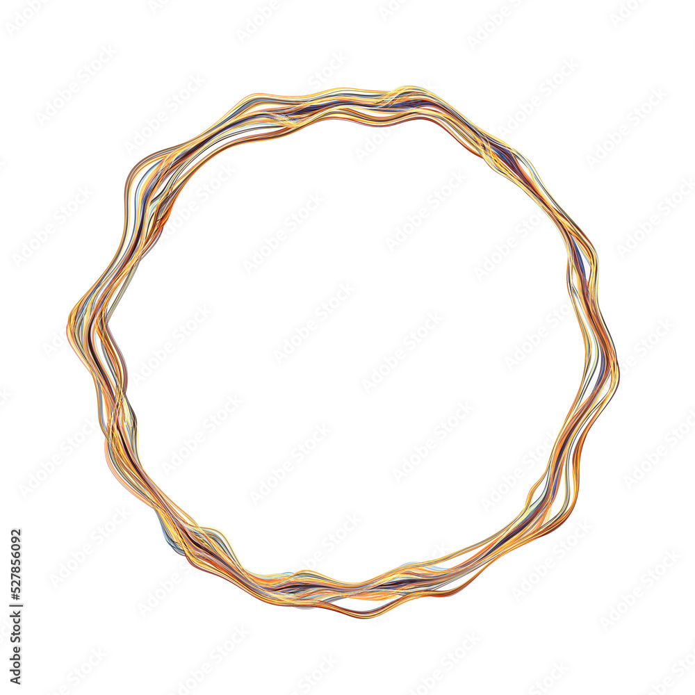 Colorful wavy circle frame background Colorful wavy circle frame background
