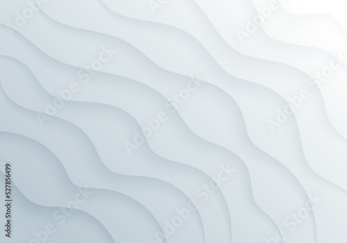 Abstract modern soft white and gray wave on clean background and texture