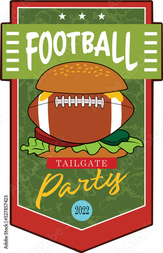 An announcement for a Football tailgate party.