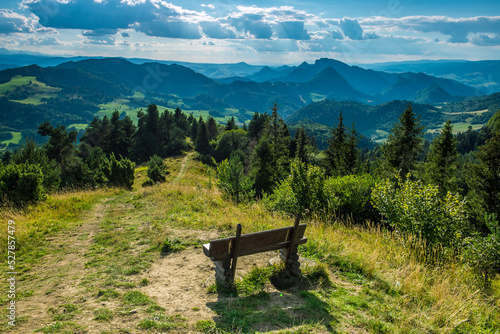 Obraz na płótnie Panorama z Wysokiego Wierchu - Pieniny, Polska w salonie
