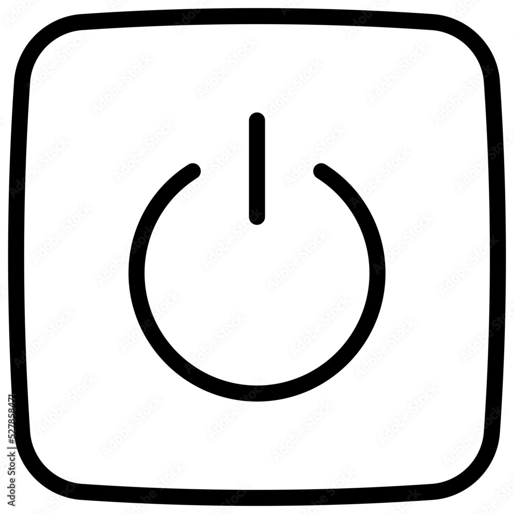 power button line icon power button line icon