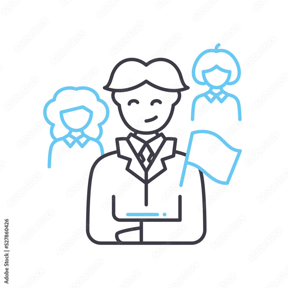 competition winner line icon, outline symbol, vector illustration, concept sign competition winner line icon, outline symbol, vector illustration, concept sign