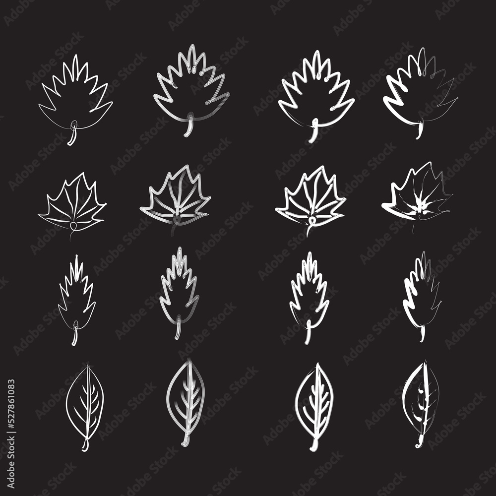 Leaf drawing vector illustration for design elements Leaf drawing vector illustration for design elements