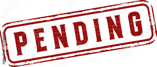 Grunge rubber stamp with word pending inside