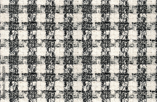 black and beige tweed real fabric texture seamless pattern        