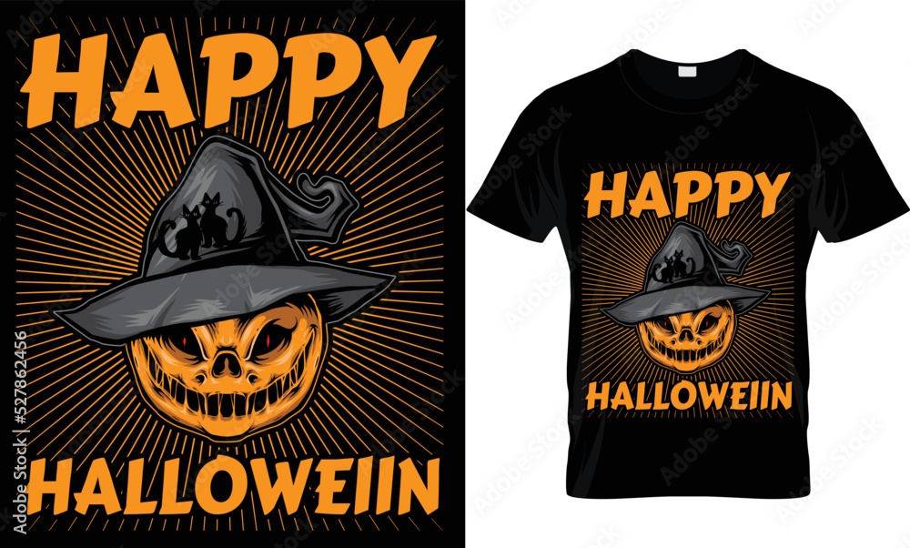 Halloween T-Shirt Design Template. Halloween T-Shirt Design Template.