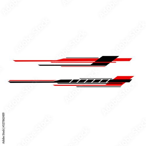 car body wrapping template sticker design vector
