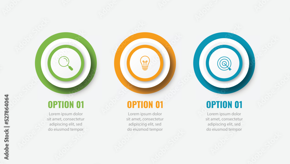Presentation business infographic template with 3 options Presentation business infographic template with 3 options