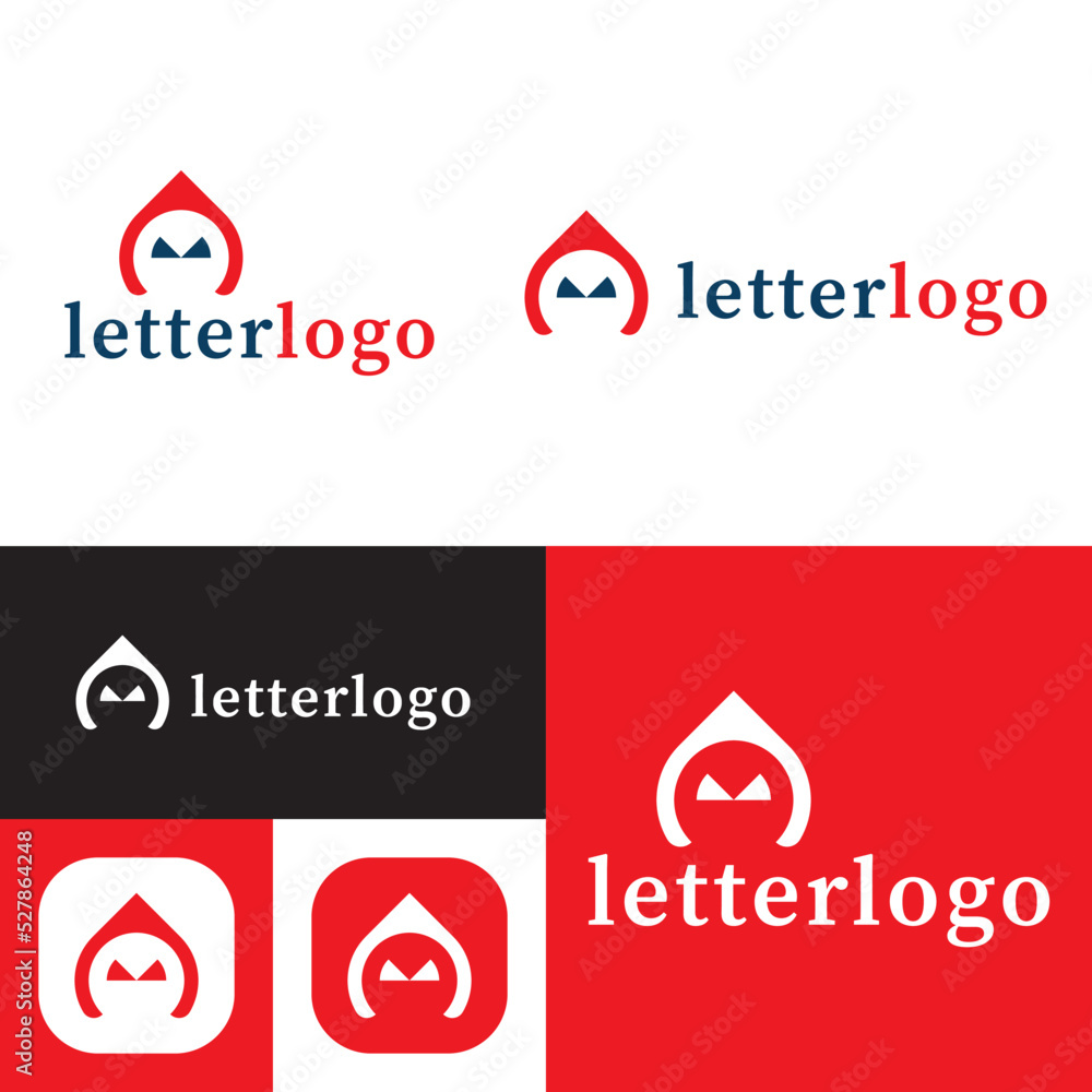 A letter Logo. Minimal Vector Logo Design.Black and White.Deep Orange Color. A letter Logo. Minimal Vector Logo Design.Black and White.Deep Orange Color.