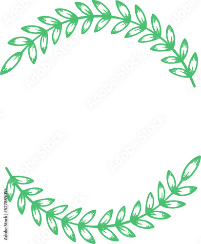 Vector illustration of a frame made of two branches.