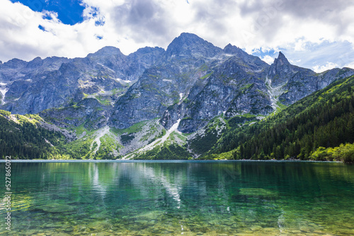 Lake of Morskie Oko or Eye of the Sea, in the High Tatras mountain range of Tatra National Park © ZT