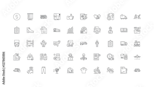 Wholesale ideas, linear icons, line signs set, vector collection