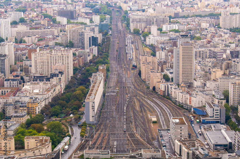 Voies de chemin de fer, Gare Montparnasse, Paris, France