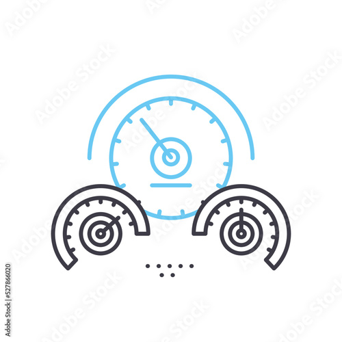 dash board line icon, outline symbol, vector illustration, concept sign