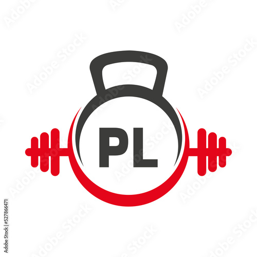 Letter PL Fitness Gym Logo Concept. Fitness Logo Symbol Vector Template