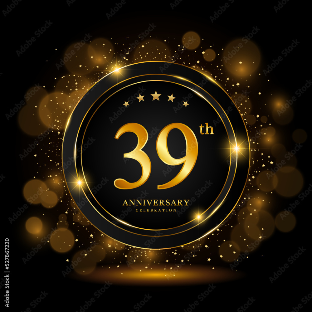 39th Anniversary Celebration. Golden anniversary celebration template