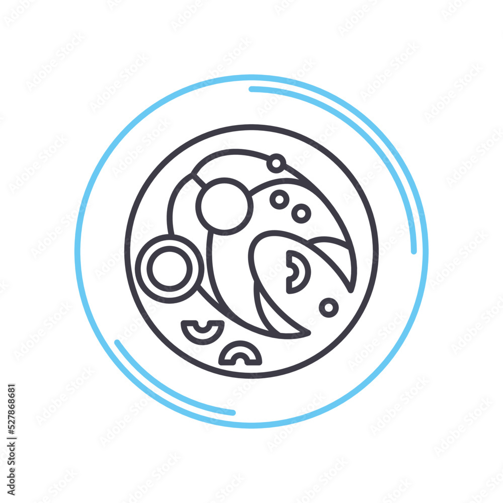 dinner line icon, outline symbol, vector illustration, concept sign dinner line icon, outline symbol, vector illustration, concept sign
