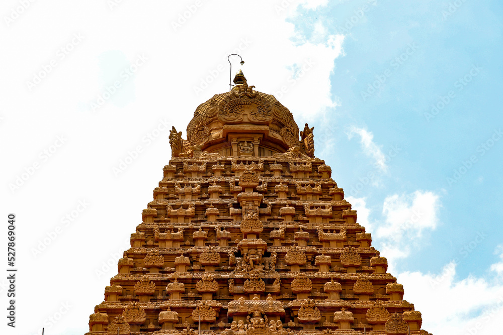 The view of the Brihadeeswara Temple