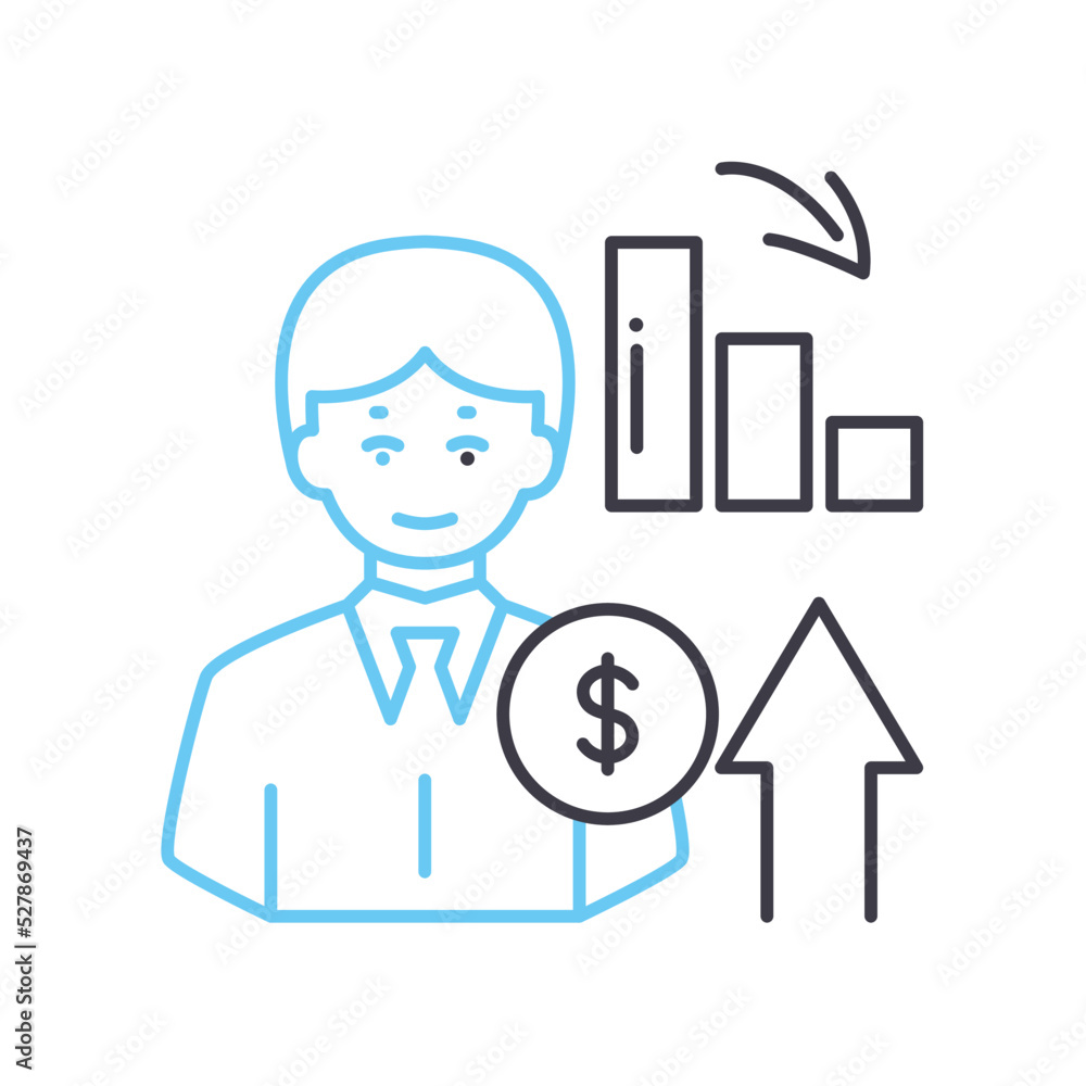 discount prices line icon, outline symbol, vector illustration, concept sign discount prices line icon, outline symbol, vector illustration, concept sign